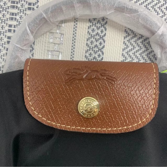 Longchamp Black Mini Crossbody Recycled Canvas NWT - Picture 3 of 3